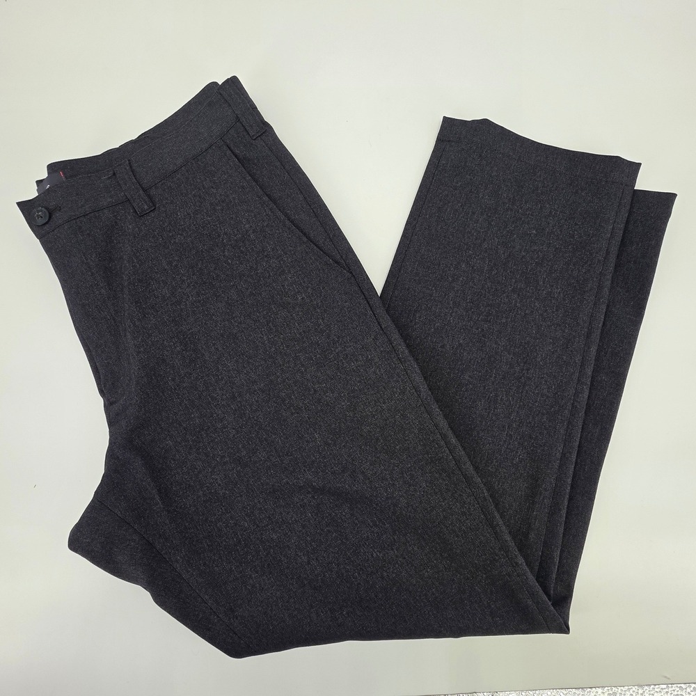 BLUFFWORKS GRAMERCY TRAVEL PANTS MENS 36X30 TAILORED FIT GRAY COMFORT TECHNICAL